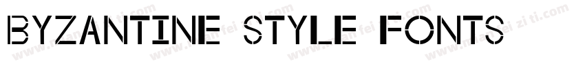 Byzantine style Fonts字体转换